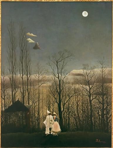 Tableau Henri Rousseau Un soir de carnaval affiche 60x90cm