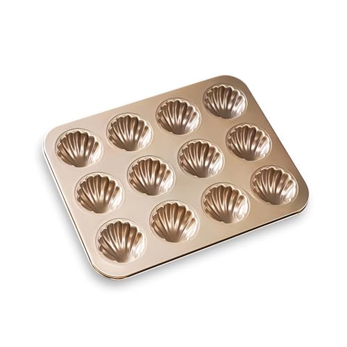 Moule à Pâtisserie Plaque de Cuisson Antiadhésive en Acier au Carbone (12 Cavity Madeleine Baking Pan)