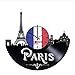 Produktbild txyang Paris Skyline Design Vinyl Record Wall Clock Get Unique Living Room Bedroom Wall Decor Gift Ideas for Men and Women City