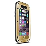 Love Mei Shockproof Waterproof Dust/Dirt/Snow Proof Aluminum Metal Gorilla Glass Protection Case Cover for Apple iPhone 6 Plus 5.5