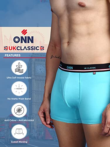 Image of ONN UK Classic Men's Combed Cotton Long Trunk with Feather Touch Ultra Soft Waistband (Pack of 1)