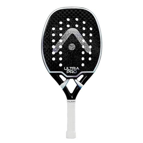 Alma Genius, Raquete Beach Tennis Ultrapro 12K Preta Prata Alma Genius
