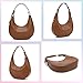 Keyli Waterproof Leather Shoulder Handbags - Small Zipper Top Clutch Purses and Mini Tote Messenger Bags with Adjustable Strap, Camel