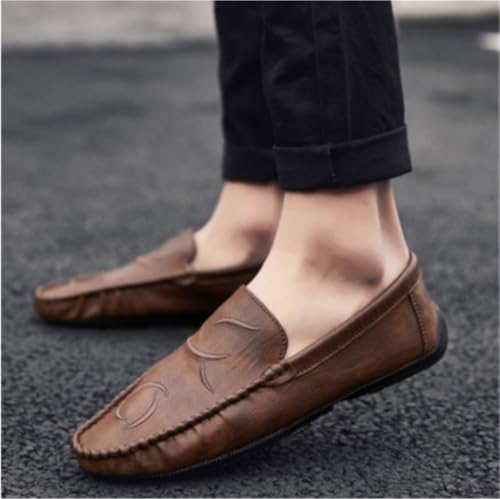 Mens Dress Loafers Slip On Leather Comfortable Shoes for Wedding Business Casual Events Lightweight Flexible Walking Shoes2