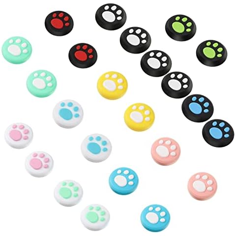 24pcs Switch Thumb Grip Caps,Joystick Covers Silicone Analog Stick Covers Kawaii Joystick Caps Replacement Joycon Thumb Grip Covers Thumb Stick Grip Cap for Nintendo Switch & Lite (Radom Color) Cover