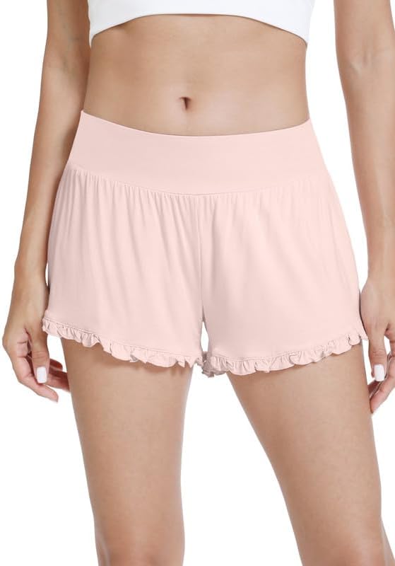 WiWi Sleep Shorts for Women Soft Yoga Bottoms Wide Leg Lounge Pj Short Pants Viscose from Bamboo S-XXL - Image 3