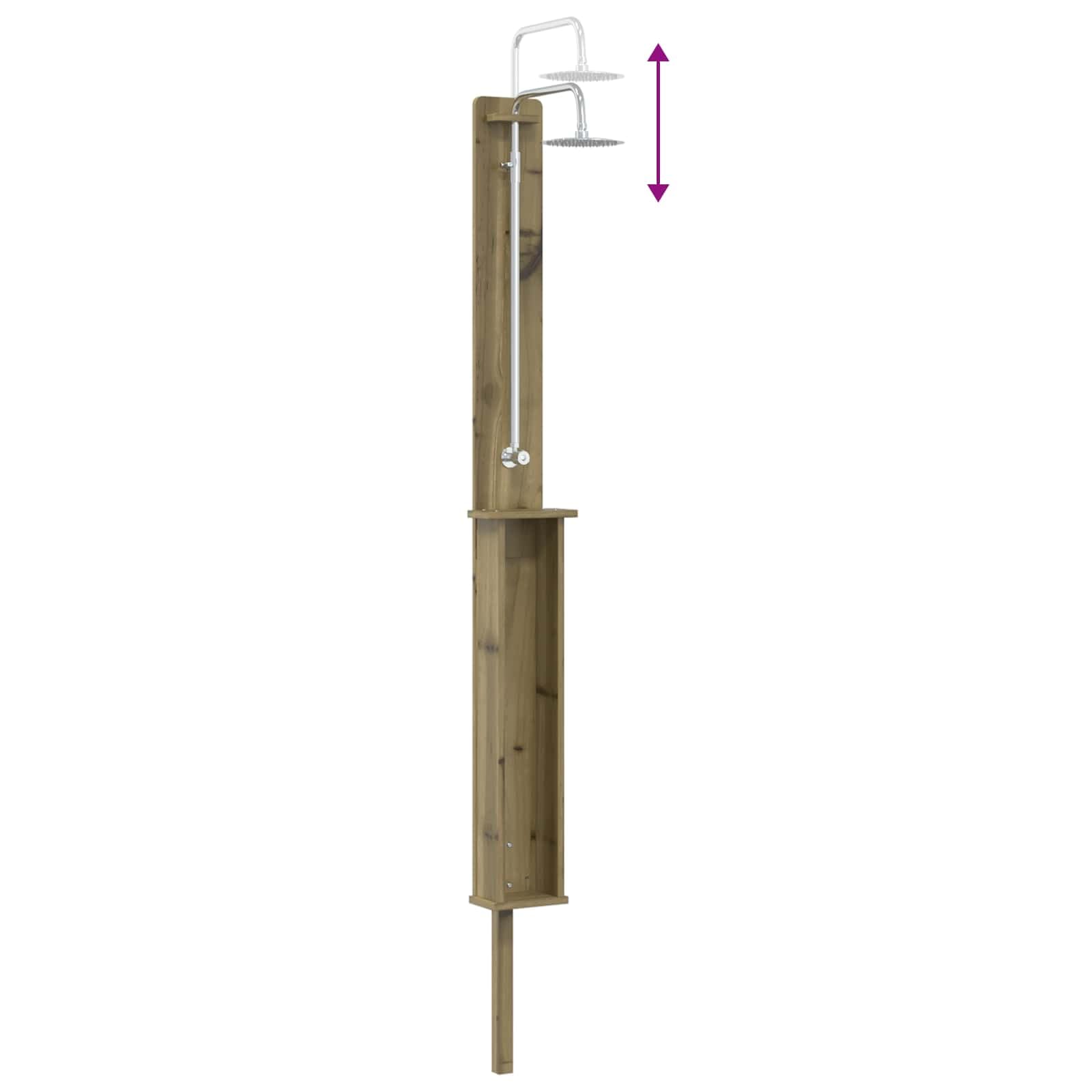 vidaXL Ducha Exterior 246 cm Natural