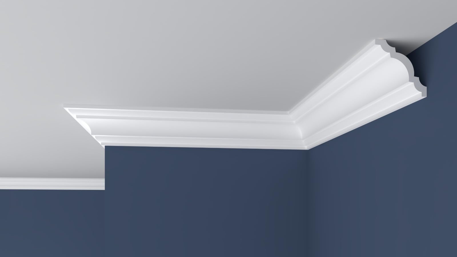 Extruded Polystyrene Coving Cornice WM28, Paintable Ceiling Moulding, 16m