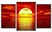 Produktbild Bild auf Leinwand Sonnenuntergang 3Teile Art-Nr. M30217 Sonnenaufgang Moderne Bilder fertig gerahmt auf echtem Keilrahmen. Kunstdruck als Wandbild auf Rahmen. Günstiger als Ölbild Gemälde Poster Plakat mit Bilderrahmen riesig! Günstig MADE IN GERMANY