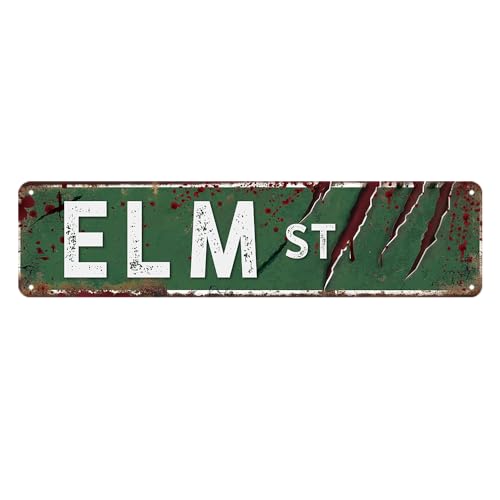 Horror Movie Posters Horror Decor Vintage Metal Tin Signs Elm Street...