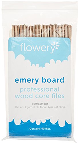 Flowery Wood Core Professional File Emery Board, 7 Inch, 40 Count - Thumbnail 3