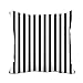 Housse de coussin à rayures noires et blanches - Motif abstrait - 55,9 x 55,9 cm