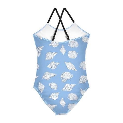 Conch Girls One Piece Swimsuits Quick Dry Beach Swimwear Bathing Suit2