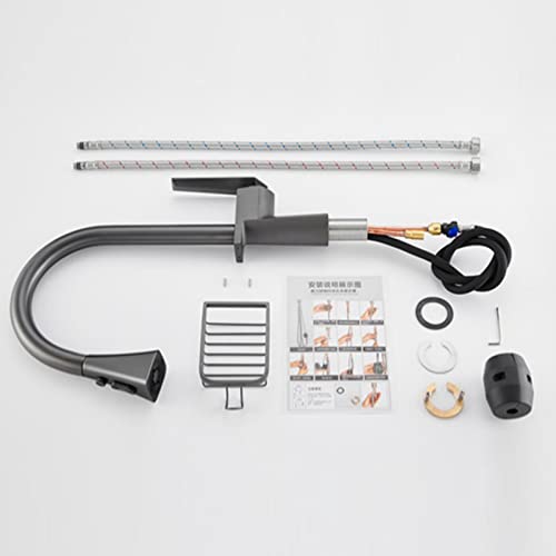 Robinet d'évier trou unique avec douchette extractible pour cuisine