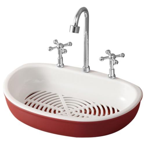 Abaodam 免打孔吸盤式ソープホルダー 製鹸置き台 浴室 キッチン用水切り皿 風呂場カウンター適用 香p收?盒 ホワイト レッド選択可