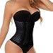 Waist Trainer Corset for Weight Loss Fat Burner Tummy Control Sport Workout Body Shaper for Women (Black, Medium)