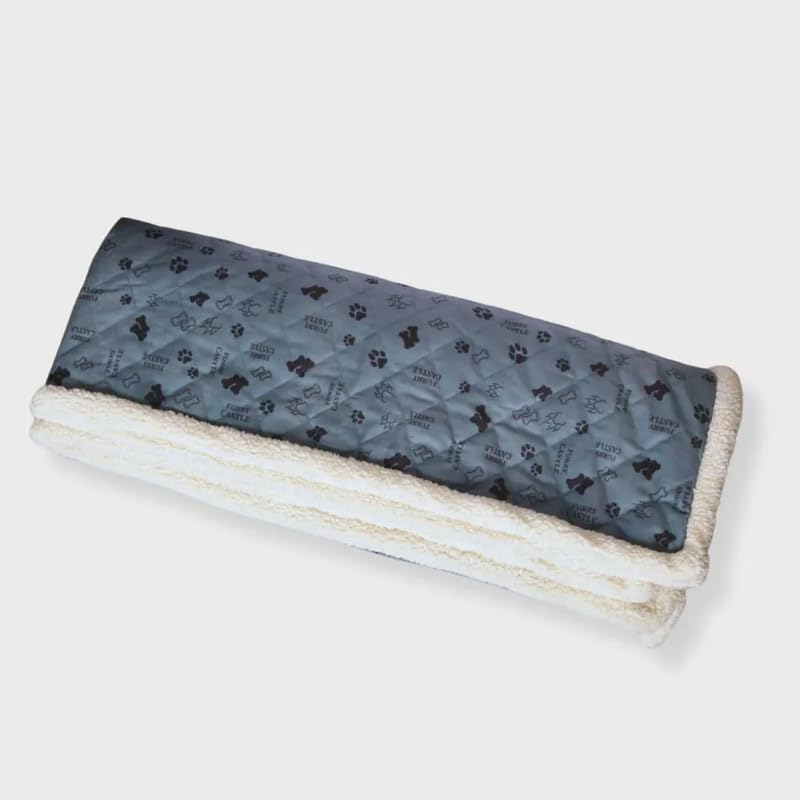Image of Blanket for Dog & Cat 100% Polyester Warm Comfortable pet Blanket (Large, Dusty Blue)