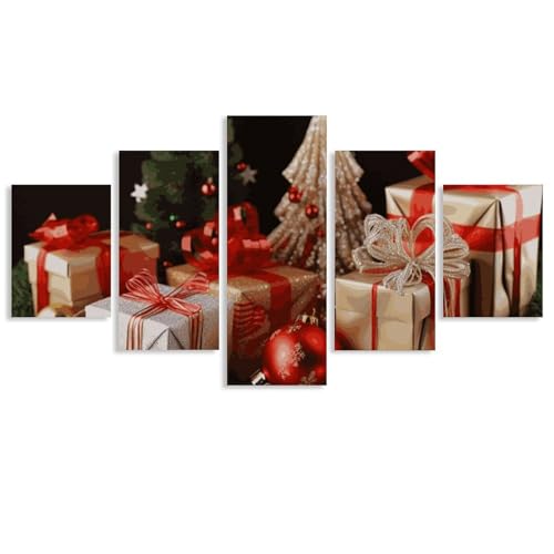 Peintures sur toile encadrées de Noël : décoration murale d'intérieur