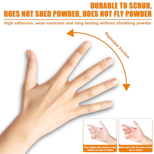 2 Stück Wandreparatur RollbüRste, 500g Wandfarbe Ausbessern Weiß mit Wandreparaturpaste, Weiße Wandreparaturroller Farbe Wandfarbe Reparatur für Graffiti Kratzer Flecken Risse und Beschädigte Wände