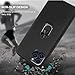 BMPNLSZ Black Cover for Ulefone Armor 34 Pro + 360° Rotating Bracket Pull Ring Black, Flexible Silicone Slim fit Soft TPU Shell Cute Back Case Bumper Rubber Protective Case.