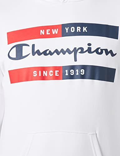 Sweat Champion Hooded Sweatshirt New York Blanco Homme - vue 6