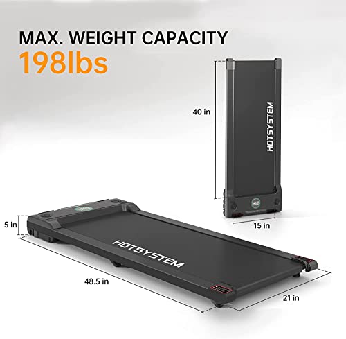 Hotsystem Under Desk Treadmill Walking Treadmill Pad With Remote Control And Led Display, Installation Free #TOP6