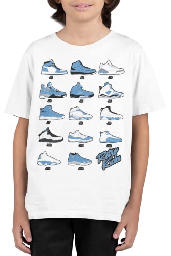 Boys T Shirt (Youth) Kids Retro Kicks University Blue Graphic Tee, Big Kids Retro - Images Graphic Tees