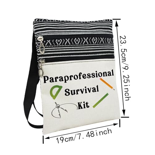 Paraprofessional Survival Kit Messenger Bag Small Ethnic Pattern Adjustable Strap Crossbody Zipper Bag Phone Bag Wallet Shoulder Handbag for Paraprofessionals Women2
