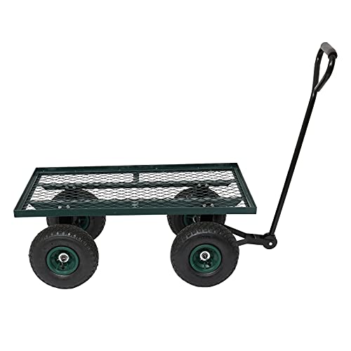 Outvita Metal Deck Garden Cart With 10 Inch Air Tires thumb #2