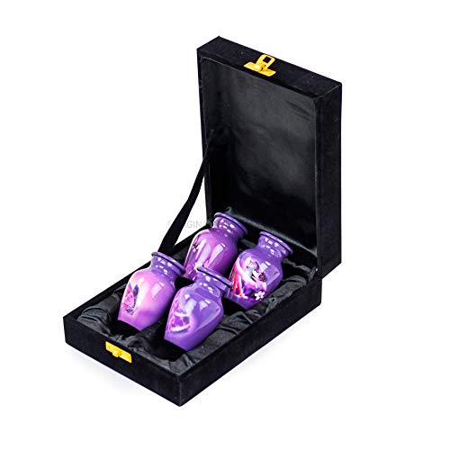 Nagina International Keepsake Urns Small for Human Ashes Set of 4 | Mini
