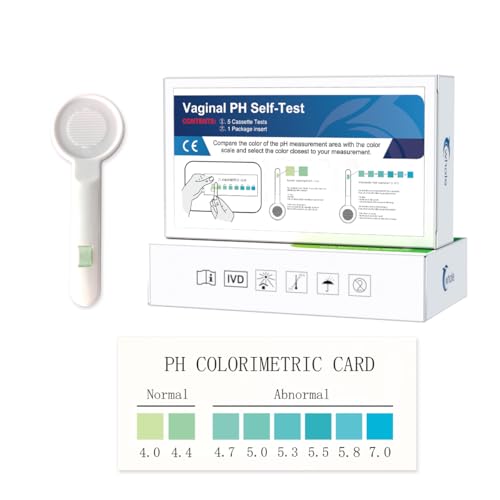 Lot de 5 tests de pH vaginal, kits de santé féminine auto-testant l'équilibre du pH pour femme test de vaginose bactérienne