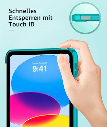 MoKo Hülle für iPad (A16) 11./10. Generation (2025/2022),Bondi Blau – Ansicht 3