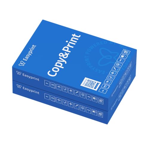 Easyprint papier do drukarek do kopiowania 1000 arkuszy 2 x 500 A4 Premium biały CIE 160 zwycięzca testu PEFC certyfikat ekologiczny