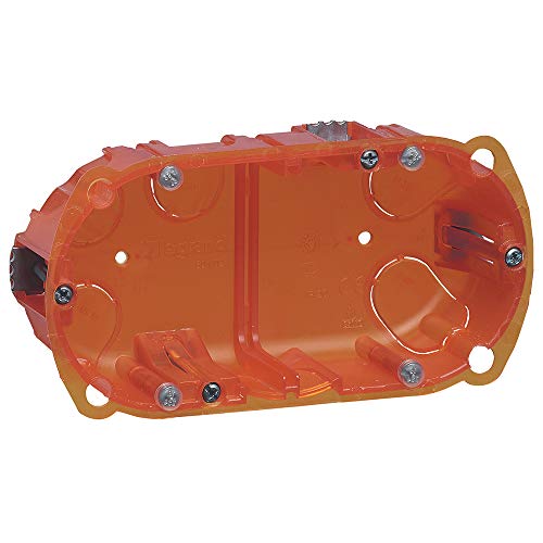 Legrand 080122 Multi-Material Batibox Box 2 Sockets or 4 to 5 Modules for Vertical or Horizontal Use 50 mm Depth, Pack of 1