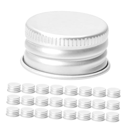UTHCLO Aluminum Screw Caps 50pcs Mini Leakproof Glass Bottle Lids Replacement Caps for Mini Bottles Jars