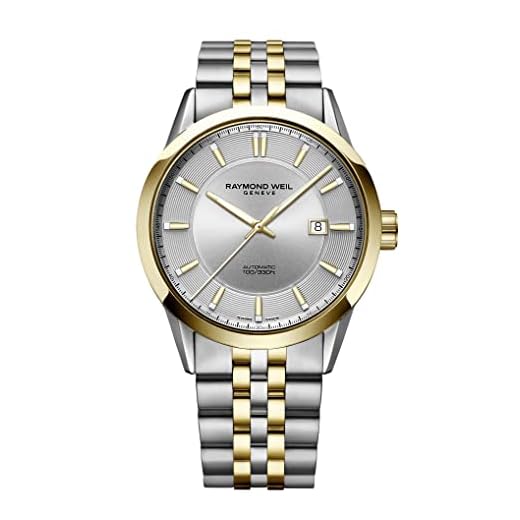 Reloj Automático Raymond Weil Freelancer, PVD Oro, Plata, Acero Inoxidable, Día