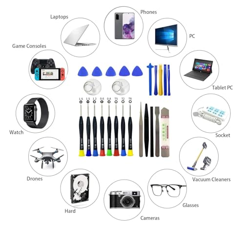 Image of 25PCS Mobile Repairing Tool Kit, Screwdriver Tool Kit, Mobile Repair Tool Kit with Precision Screwdriver Set for Electronic Device Maintenance