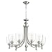 Quorum International Rossington Chd - Satin Nickel W/ Clear/Seeded - 6122-9-265