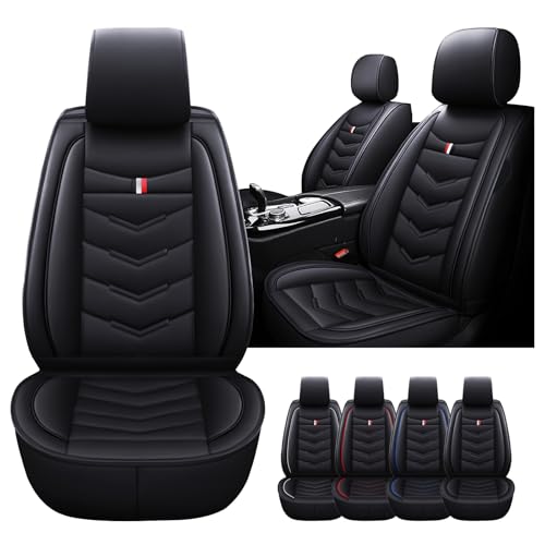 Car Seat Cover for RAM Promaster 2500 2014-2024, Waterproof Durable Compatible Airbag, Premium Leather Seat Protector(2 Seats Standard,Black)