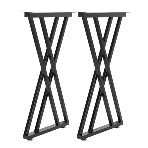 Pieds de table en métal robustes en X pour table basse et banc
