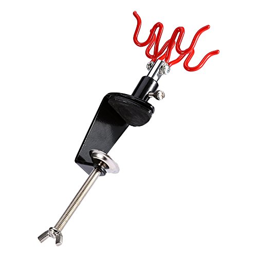 CHICIRIS Airbrush-Rack-Klemme, Schraubhalterung für 2 Airbrush-Pistolen, Praktischer Tischkantenhalter für Anfänger oder Professionelle Künstler, Farbspritzzubehör