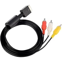 PS2 AV Cable, Audio Video Cord for PS2 PS1 PS3, AV to RCA Composite Audio Video, TV Cord Compatible with PlayStation