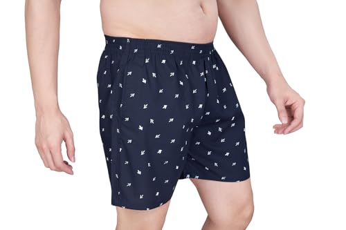 Image of Nermosa Men's Cotton Printed Soft Regular Boxer Shorts | Pack of 2