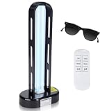 UV Light Sanitizer, 60W Ultraviolet Light with Ozone, UV Lamp with Remote Control & 3 Speed Timings, Home Disinfection Device, Dust Mites Remover, Ultraviolet Sanitizer for Room, Home, Hotel, Office