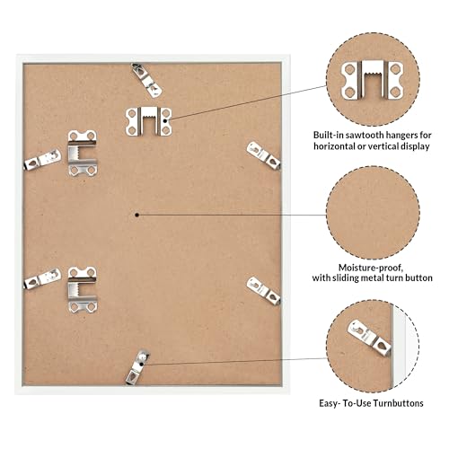 Image of LaVie Home 18x24 Picture Frame for Wall Display, 18x24 White Picture Frame with HD Plexiglas, 18 x 24 Poster Frame 1 Pack, Display Frame for Vertical or Horizontal, Classic Collection