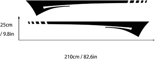 Miniatura 2 de ramuel Calcomanías gráficas y calcomanías de vinilo de rayas laterales de automóvil, deportes de carreras, calcomanías de vinilo de rayas