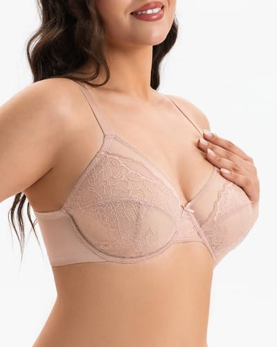 Vukoiswe Minimizer Bra for Women, Plus Size Full Coverage Underwire Bra - image 2