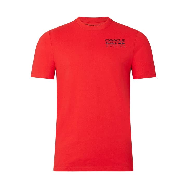 Red Bull Racing F1 Team, Core Essential MonoT Shirt, Flame Red, 100% Organic Cotton, Adult Sizes, Official Merchandise