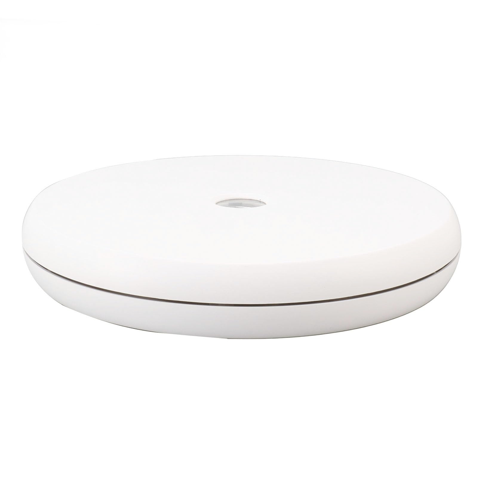 Bewinner Plato Giratorio Eléctrico con Luz LED, Motor Silencioso de 25 Cm, Capacidad de Carga de 20 Kg, Soporte de Exhibición de Rotación de 360° para Figuras de Cosméticos de Joyería, ABS (WHITE)