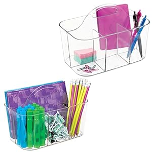 mDesign Plastic Small Office Storag...